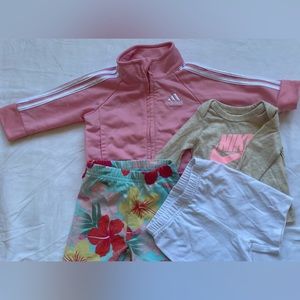 Baby girl clothes bundle. 0-3 months. Shorts are size 12 but run really small.